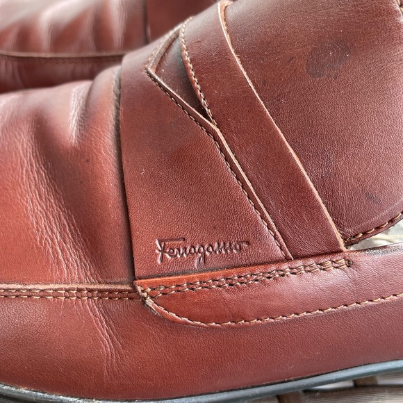 Brown Ferragamo Loafers Size 12D - Picture 5 of 7